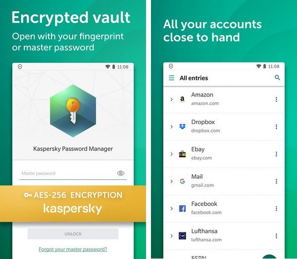 kaspersky password manager that generated easily